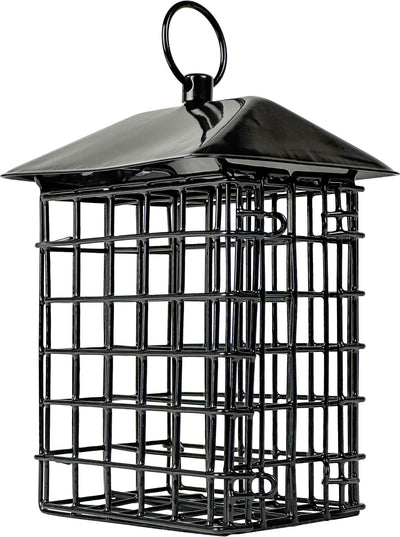 Metal Suet Cage Bird Feeder W/ Roof