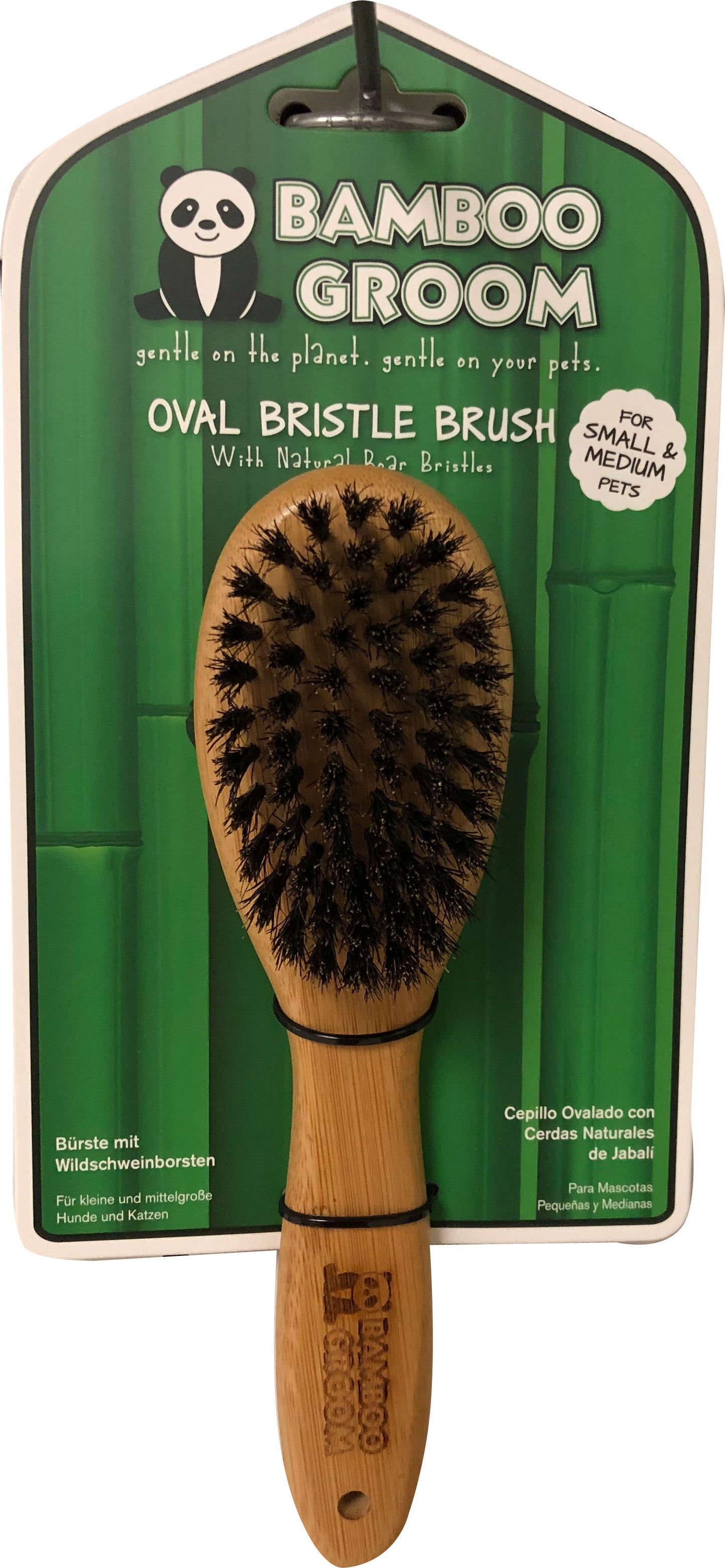 Bamboo Groom Oval Boar Bristle Brush