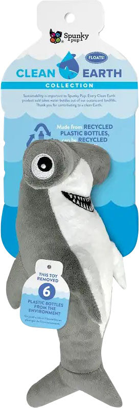 Spunkypup Clean Earth Recycled Plush Toy Shark