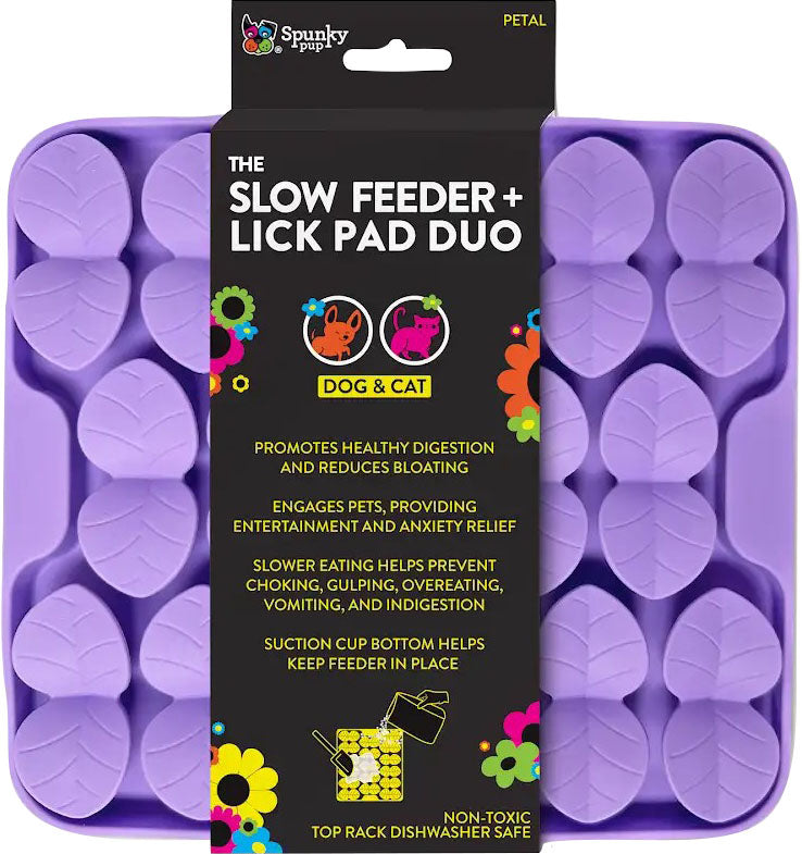 Spunkypup Slow Feeder & Lick Pad Duo Petal