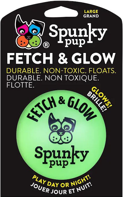 Spunkypup Fetch & Glow Glowing Fetch Ball Toy