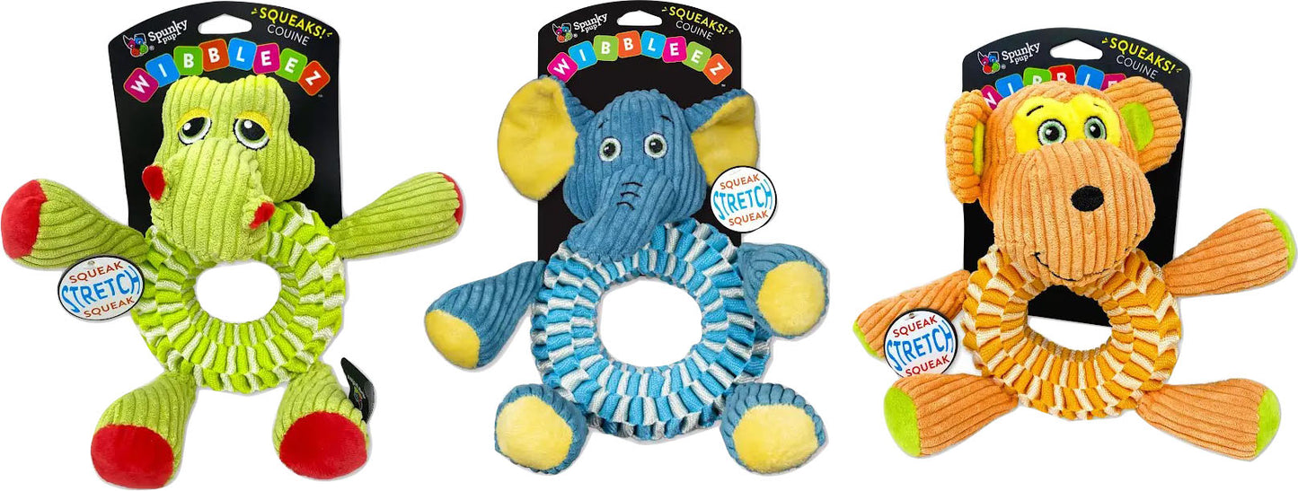 Spunkypup Wibbleez Round Combo Plush Tug Toy