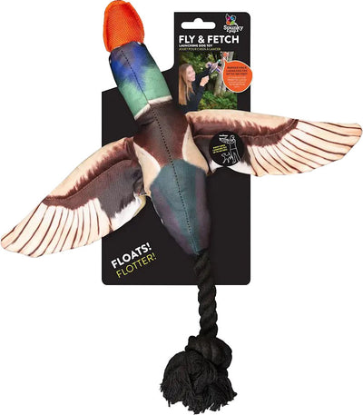 Spunkypup Fly & Fetch Launch Plush Toy Duck