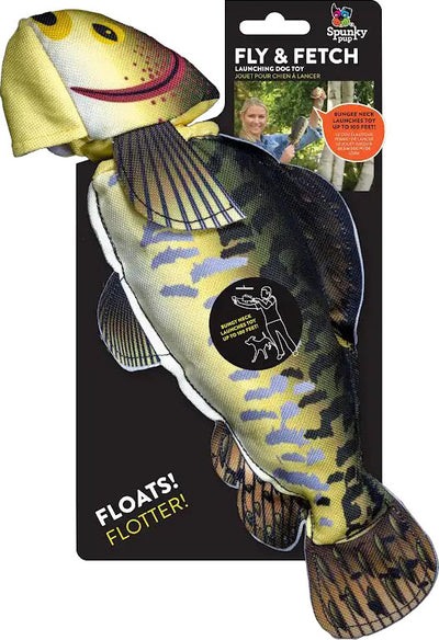 Spunkypup Fly & Fetch Launch Plush Toy Fish
