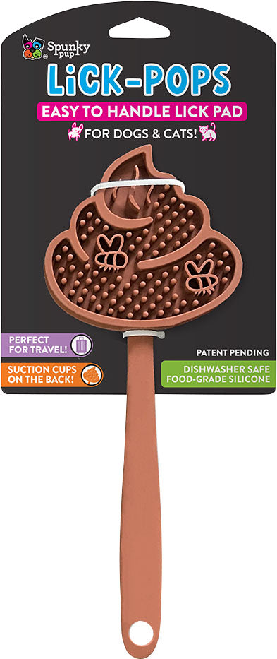 Spunkypup Lick Pops Lick Pad Spatula Poop Emoji