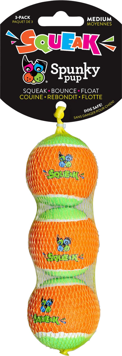 Spunkypup Squeaky Tennis Balls