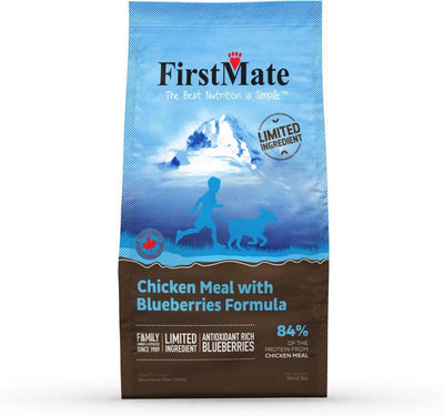 FirstMate Limited Ingredient Diet Grain-Free Chicken Meal with Blueberries Formula Dry Dog Food, 5 lb