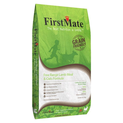 FirstMate Pet Foods Free Range Lamb and Oats Dog Food, 5 Pounds, High Protein Dog Kibble