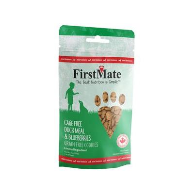 FirstMate Limited Ingredient Grain Free Cage-Free Duck & Blueberries Dog Treats, Mini, 8 oz