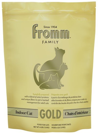 Fromm Indoor Cat Gold Dry Cat Food - Hairball Management Cat Food for Adult Cats - Chicken Recipe - 4 lb