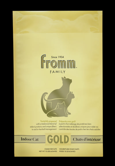 Fromm Indoor Cat Gold Dry Cat Food - Hairball Management Cat Food for Adult Cats - Chicken Recipe - 10 lb