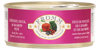 Fromm Four-Star Chicken, Duck & Salmon Pâté Wet Cat Food, 5.5 oz Can