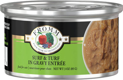 Fromm Four-Star Nutritionals Surf & Turf in Gravy EntrÃ©e - Premium Wet Cat Food - Chicken Recipe - 3 oz Can