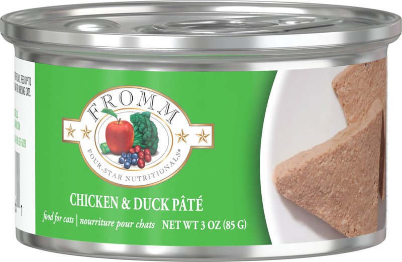 Fromm Four-Star Nutritionals Chicken & Duck Pate Cat Food - Premium Wet Cat Food - Chicken Recipe - 3 oz Can