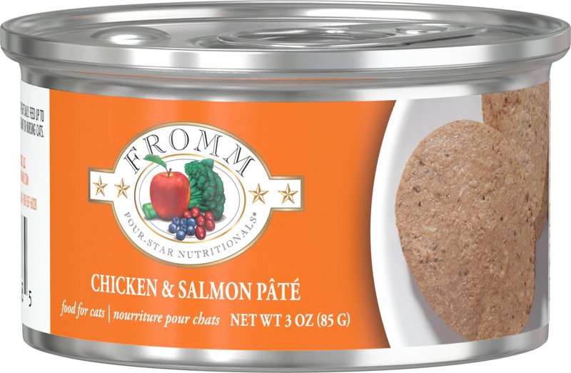 Fromm Four-Star Nutritionals Chicken & Salmon Pate Cat Food - Premium Wet Cat Food - Chicken Recipe - 3 oz Can