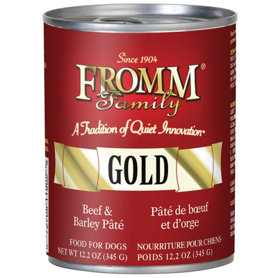 Fromm Beef & Barley Pate Dog Food - Premium Wet Dog Food - Beef Recipe - 12.2 oz Can