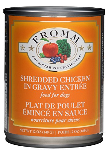 Fromm Four-Star Shredded Chicken in Gravy Entrée Wet Dog Food, 12 oz Can