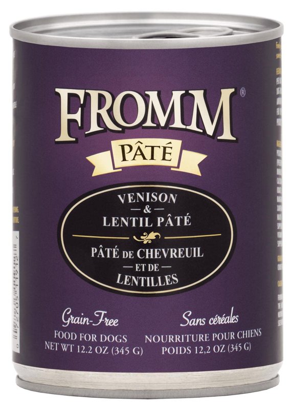 Fromm Venison & Lentil Pate Dog Food - Premium Wet Dog Food - Venison Recipe - 12.2 oz Can