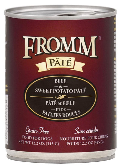 Fromm Beef & Sweet Potato Pate Dog Food - Premium Wet Dog Food - Beef Recipe - 12.2 oz Can