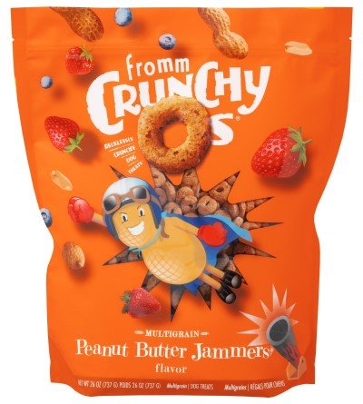 Fromm Crunchy Os Peanut Butter Jammers Dog Treats - Premium Crunchy Dog Treats - Peanut Butter Recipe - 26 oz