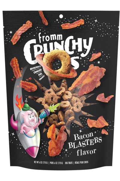 Fromm Crunchy Os Bacon Blasters Flavor Dog Treats - Premium Crunchy Dog Treats - Bacon Recipe - 6 oz