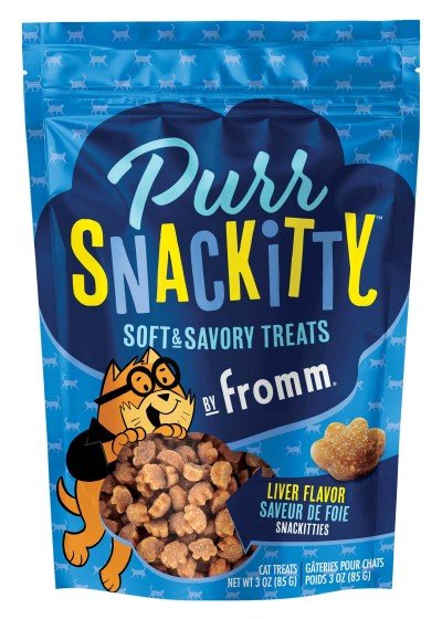 Fromm PurrSnackitty Liver Flavor Snackitties Treats - Premium Soft & Savory Cat Treats - 3 oz