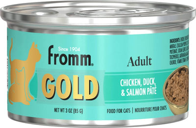 Fromm Adult Gold Chicken, Duck, & Salmon Pate Cat Food - Premium Wet Cat Food - Chicken Recipe - 3 oz Can