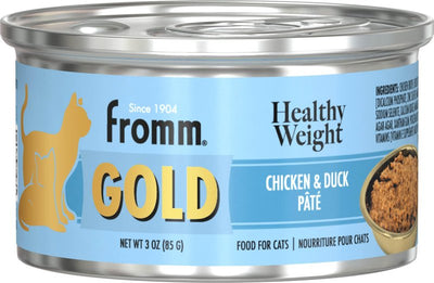 Fromm Healthy Weight Gold Chicken & Duck Pate Cat Food - Premium Wet Cat Food - Chicken Recipe - 3 oz Can