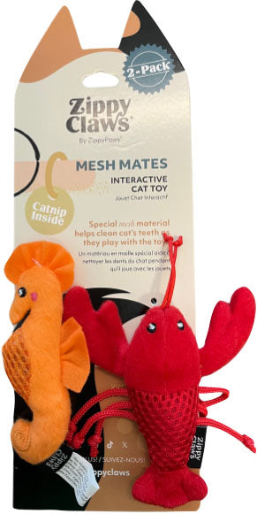 ZIPPYCLAWS MESH MATES SEAHORSE AND LOBSTER