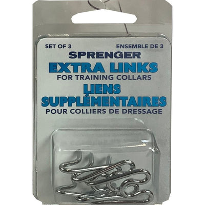 HERM SPRENGER Prong Dog Collar Extra Links, Set of (3) 2.25 mm Chrome Links, Steel Chrome Plated Dog Prong Collar Links, Pinch Collar and Dog Correction Collar Links, Prong Training Collar Links