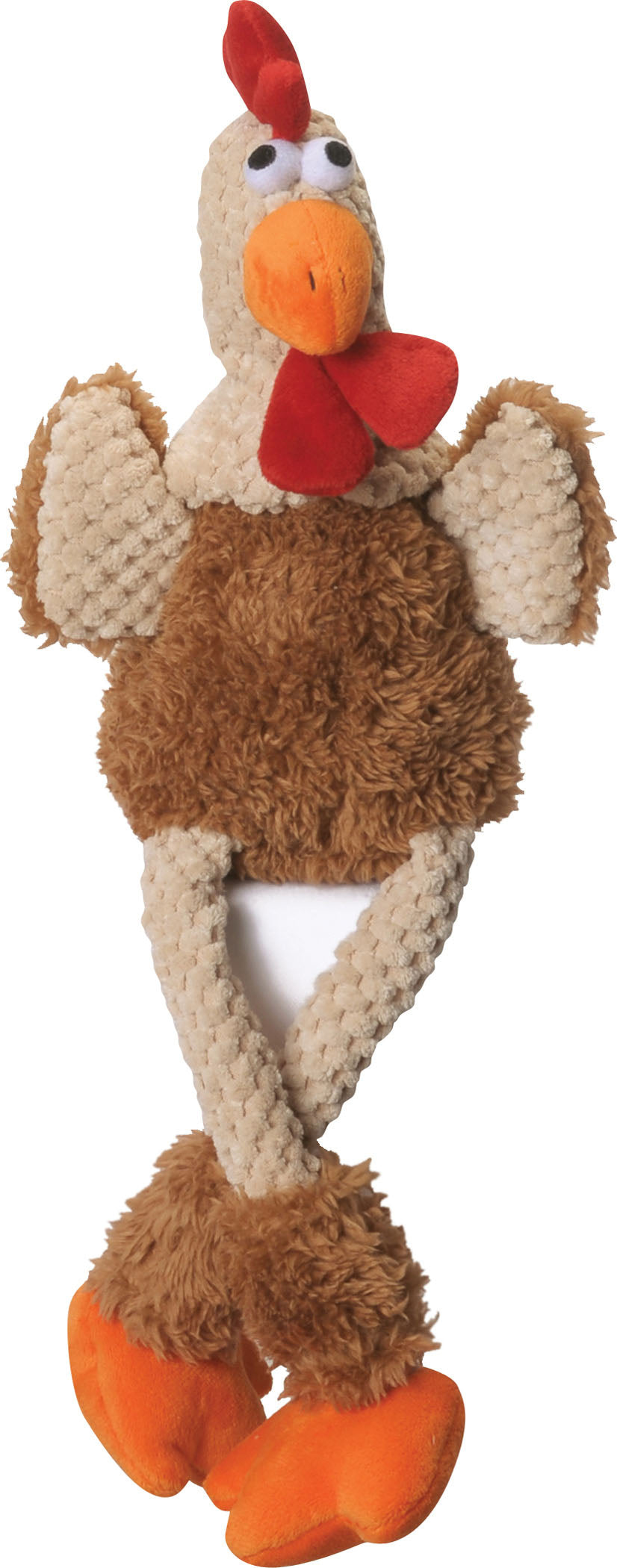 Godog Checkers Skinny Rooster Dog Toy