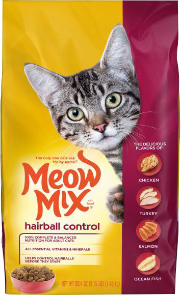 MEOW MIX HAIRBALL CONTROL DRY CAT FOOD