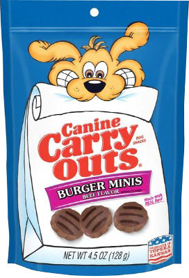 Canine Carry Outs Burger Minis Dog Treats (Pack Of 6)