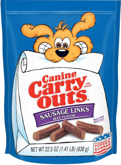 Canine Carry Outs Sausage Links Dog Treats (Pack Of 6)
