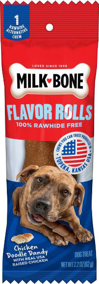 Milk-Bone Flavor Rolls Rawhide Free Dog Treats (Pack Of 6)