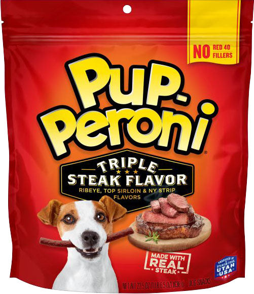 Pup-Peroni Triple Steak Flavor Dog Treats (Pack Of 4)