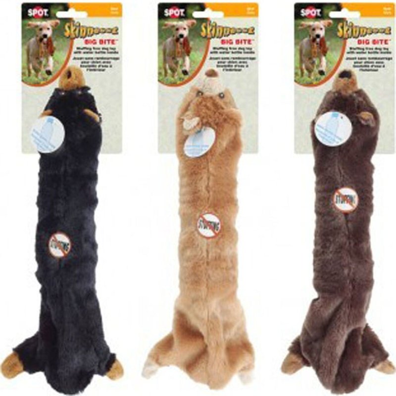 Ethical Skinneeez Big Bite Bear Assorted Stuffingless Dog Toy, 18 Inch