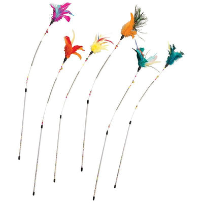 Ethical Cat Spring Coil Teaser Wand - 6 Pack 26