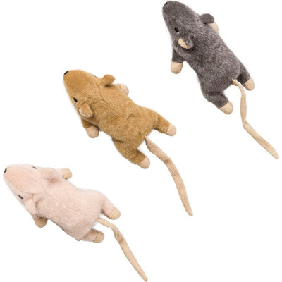 SPOT Flat Mouse Frankie with Catnip - Cat Toy, Fuzzy Mice with Catnip and Crinkle Sound, Perfect Size for Pouncing on, Chasing, Hunting - 5.5in Plush Toys, Assorted Colors