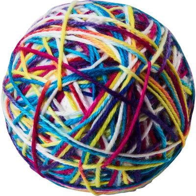 Spot Sew Much Fun- Cat Toy Yarn Ball, Foam Ball Wrapped in Colorful String, Won't Unravel, Fun Toy for Cats and Kittens of All Ages, Rattle Inside- 3.5in Yarn Balls