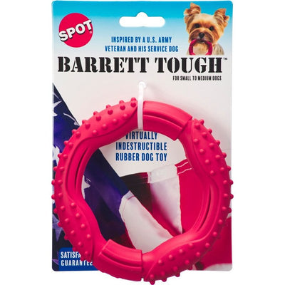 SPOT Barrett Tough Ring, Rubber Dog Toy for Agressive Chewers, 5in