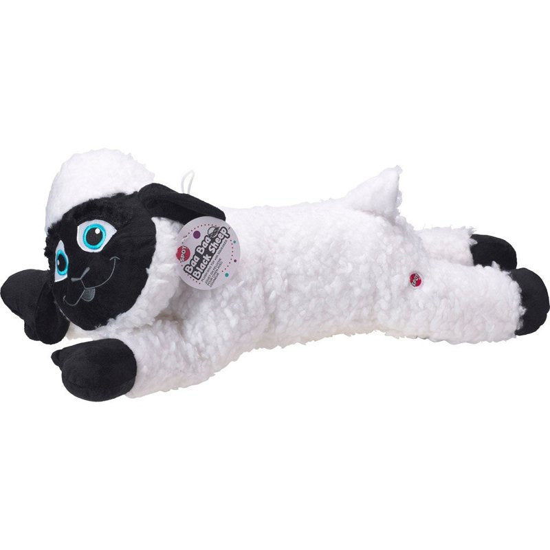 SPOT Baa Baa Black Sheep Plush Dog Toy - Cute and Cuddly Fleece Toy with Squeaker - Jumbo Size for Large Dogs and Puppies, 24in Black and White Lamb