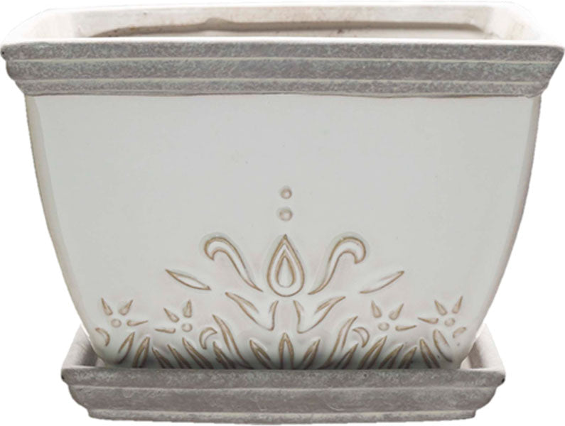 Clayworks Brentwood Planter Square (Pack Of 2)