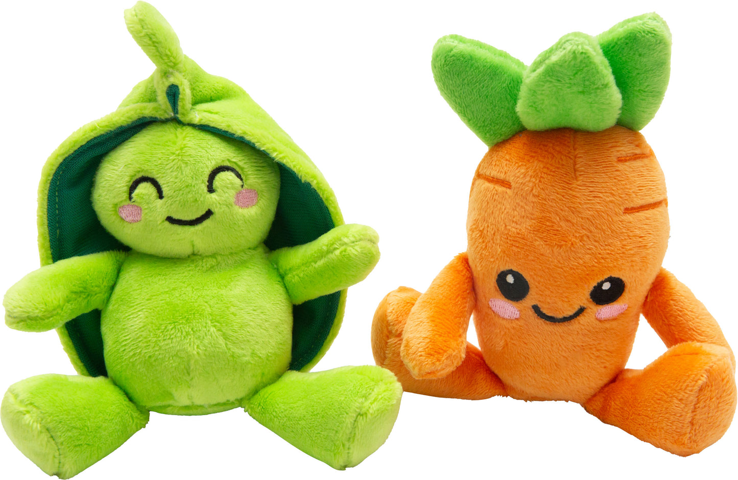 Sungarooz Pea And Carrot Plush Dog Toys