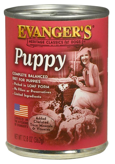 Evanger's Heritage Classic Puppy and Underweight Dogs Recipe, 12 x 12.8 oz cans