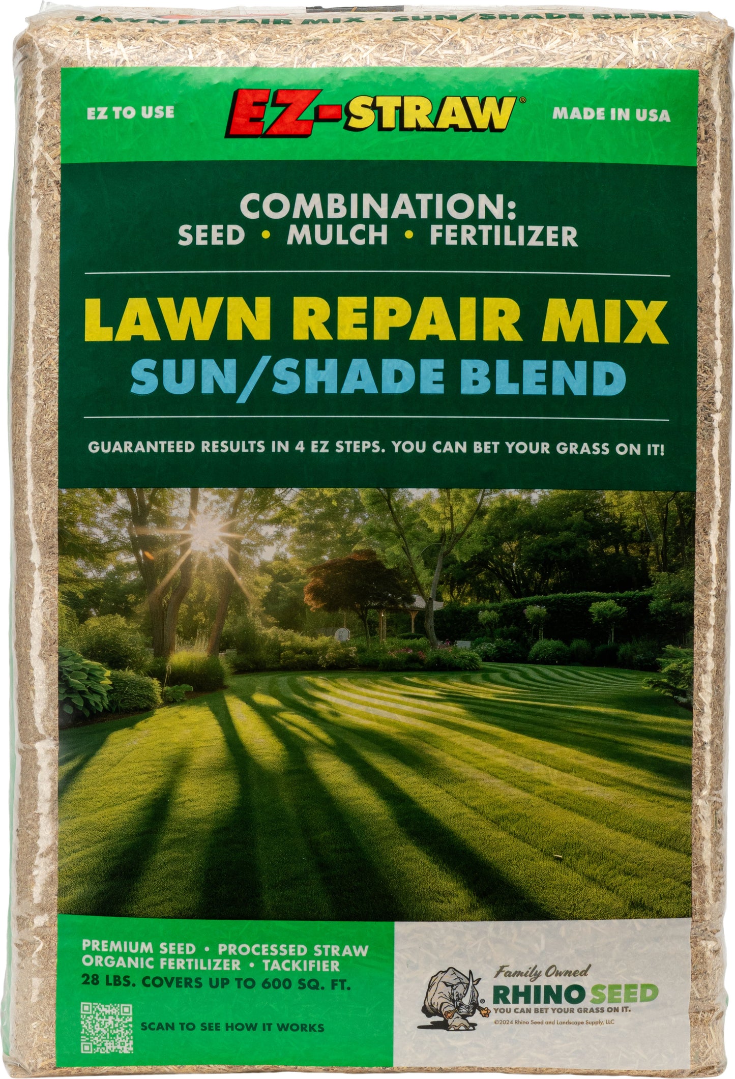 Ez-Straw Lawn Repair Mix Covers 600 Sq Ft