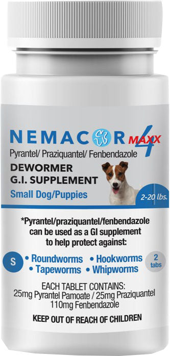 Nemacor Maxx 4 Dewormer Tablets For Dogs