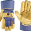 Wl Mens White Mule Ins Leather Safety Cuff Glove (Pack Of 3)
