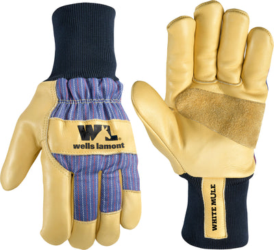 Wl Mens White Mule Insulated Cowhide Glove (Pack Of 3)