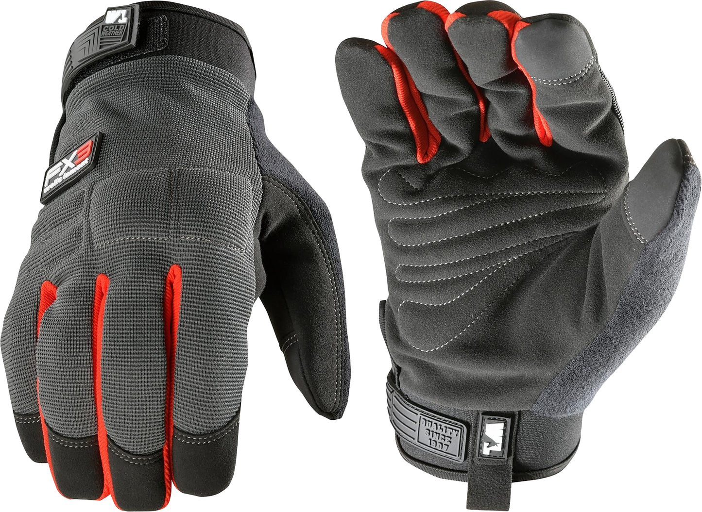 Wells Lamont Mens Fx3 Fleece Lined Synthetic Leath (Pack Of 3)